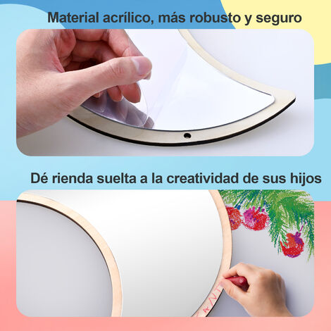 Espejo 3D círculo redondo pegatinas de pared Retro extraíble DIY
