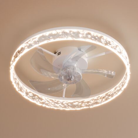 Ventilatore Da Soffitto Con Luce E Telecomando - 77 Cm, 6 Velocità, 30dB Silenzioso - Bianco Per Casa - Foto 9