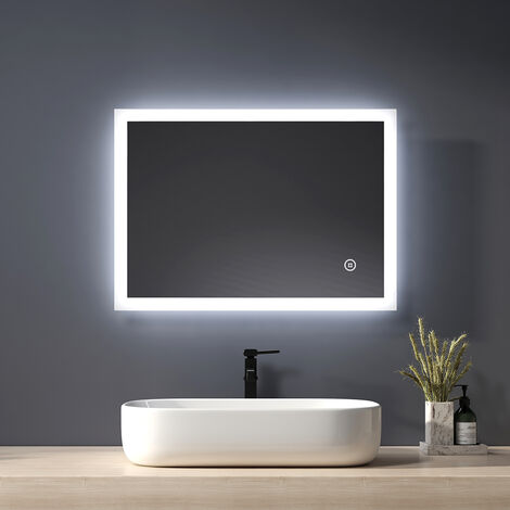 Heilmetz Specchio da bagno a LED 50x70cm specchio da bagno con  illuminazione a luce bianca fredda