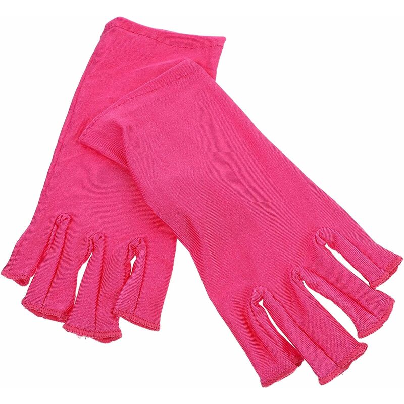 1 paire de gants à ongles UV, Protection UV, sans doigts, pour