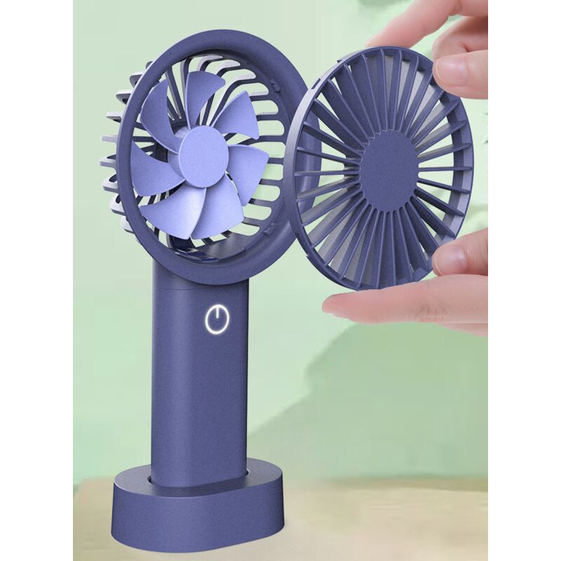 Ventilateur de cou suspendu sport lumineux sans feuilles USB portable mini  ventilateur de poche ventilateur de bureau pliant noir