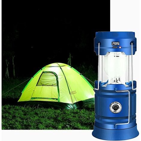 Lanterne à batterie rechargeable Lampe de secours à LED de camping avec  crochet