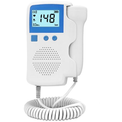 Moniteur de fréquence cardiaque Doppler foetal à ultrasons détecteur de  coeur portable pour bébé détecteur de battement cardiaque prénatal
