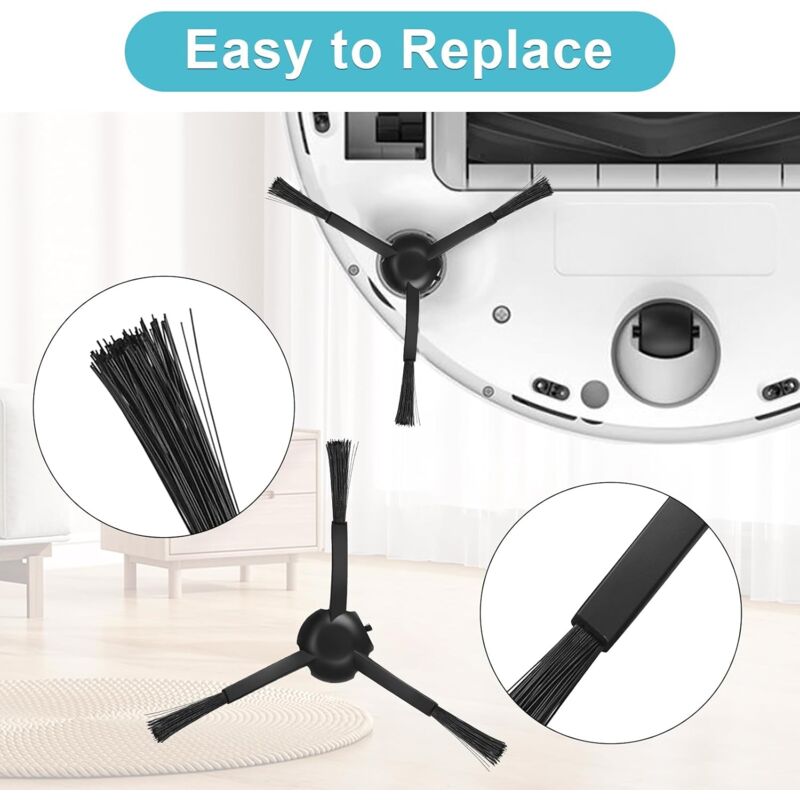 RUKHOOL Accessoire pour Dreame L10s Ultra / L10s Pro / L10 Prime Pièces de  Rechange pour Xiaomi X10 Plus Aspirateur 2 Brosse Principale 8 Chiffons de  Nettoyage 4 Filtres 8 Brosse Latérale : : Cuisine et Maison