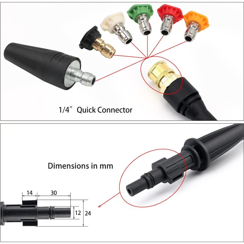 Buse Turbo Pour Nettoyeur Haute Pression – Compatible K2-K7, Diamètre 9 Cm, Décapage Puissant