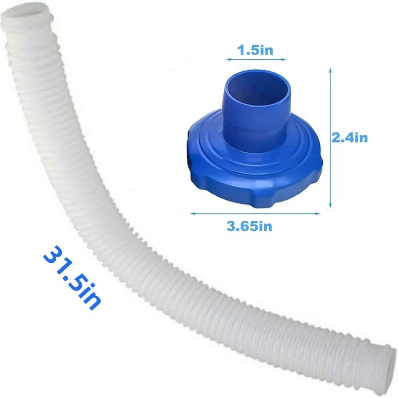 Adaptateur De Tuyau Pour Piscine Intex – Compatible Pompes 26341W, 26345W Et Autres, Kit Avec Joint étanche - 4