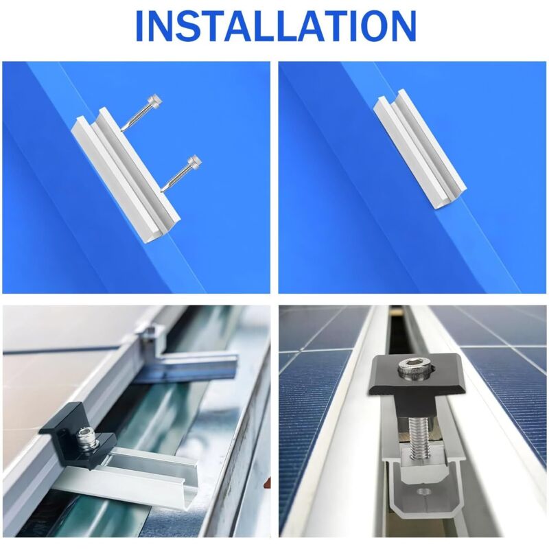 Kit Supports Inclinables Pour Panneau Solaire NuaSol NS-HE – Lot De 2, Réglage 30-60°