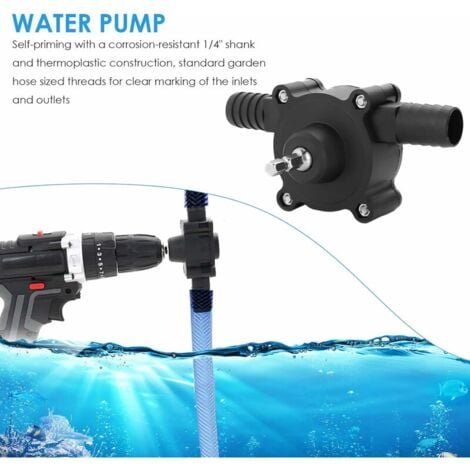 Pompe à Eau pour Jardin Domestique Mini Pompe à Eau Pompe de Forage Électrique Auto-Amorçante Portable avec Tige de 6. 35Mm