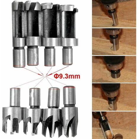 Tourillon Bois 8PCS HSS Foret Bois Fraise à Bouchonner Bois outil de coupe bois Mèches des Bouchons Wood Plug Cutter Drill Bits 6mm /10mm/13mm/16mm Petite Fraise Bois Pour Perceuse - Keyoung