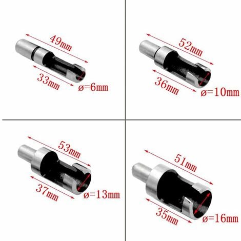 Tourillon Bois 8PCS HSS Foret Bois Fraise à Bouchonner Bois outil de coupe bois Mèches des Bouchons Wood Plug Cutter Drill Bits 6mm /10mm/13mm/16mm Petite Fraise Bois Pour Perceuse - Keyoung