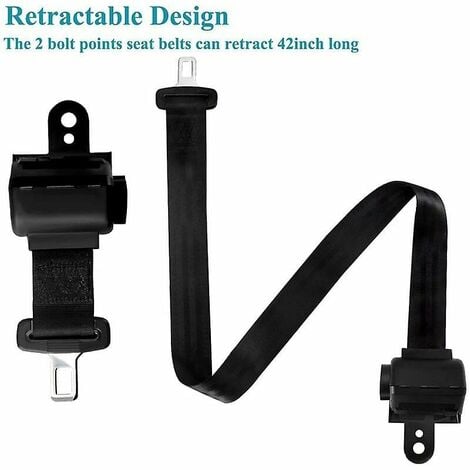 Ceinture de sécurité de voiture à enrouleur automatique à deux points Ceinture de sécurité pour voiturette de golf Bus Van Ceinture de sécurité-subaoe