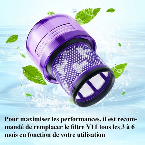 Dyson V11 Absolute Extra Pro, 2 Pack Filtres pour V11 Torque Drive Animal, V15 Detect sans fil Aspirateur SV14 SV17 SV22 Hepa Filtre de Remplacement Lavable Remplace  DY-970013-0