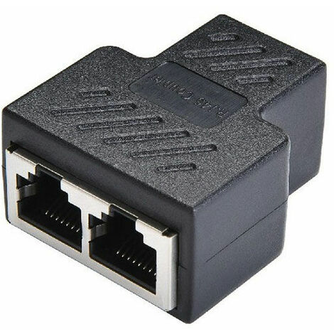 RJ45 1 à 2 Porte Femelle à Femelle Ethernet Réseau LAN Adaptateur doubleur  Prise