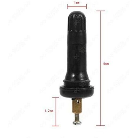 Tiges De Valve Capteur Pression Pneus - Lot De 4 - Caoutchouc Et Cuivre - Compatible Plupart Véhicules
