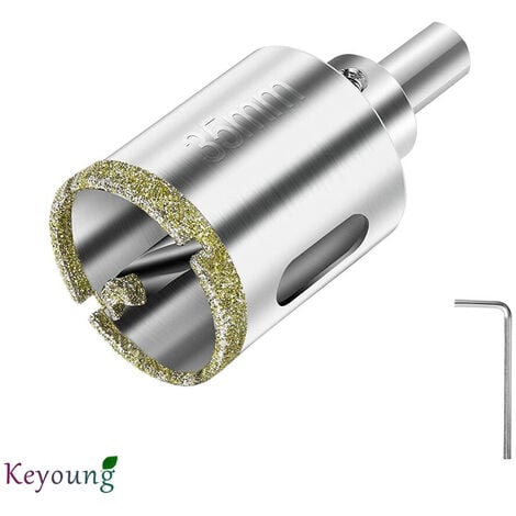 Scie Cloche Diamant 35 mm - Foret Diamant avec Foret Guidage Central - Scie  Cloche Carrelage avec Revêtement
