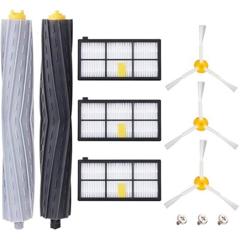 Pièces Accessoires pour iRobot Roomba 800 805 860 861 865 866 870 871 876 880 885 886 890 895 896 900 960 966 980, Remplaçant Filtres et Brosses Kit pour Aspirateur Robot - 11in1