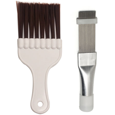 Lot De 3 Peignes à Ailettes Pour Climatiseur - Nettoyage Et Redressement Des Ailettes - Acier Inoxydable Et Plastique