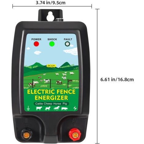 Électrificateur Clôture Animaux 15KM – 2J, 7-13KV Réglable, Écran LCD – Étanche IP44, Pour Ferme, Pâturage