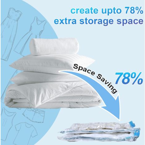 Sacs De Rangement Sous Vide HIMOMO 5 Pièces - Gain De Place 80% Pour Vêtements