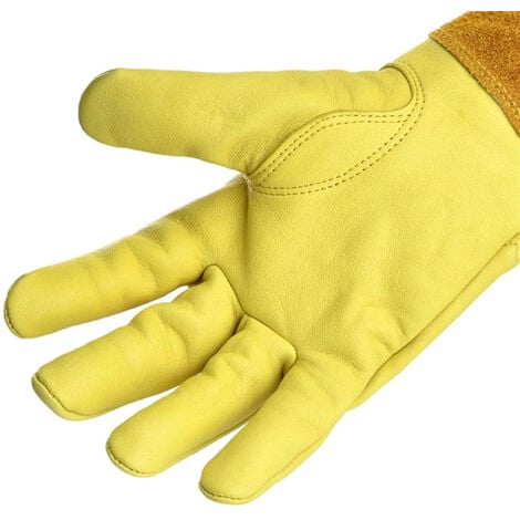 Gants de jardinage résistants aux coupures et aux épines - Paire de Gants de Jardinage - Protection Cuir - Gants de Jardinage pour les épines et Ronces et Gants de Travail. jardiner,travaux ménagers,(