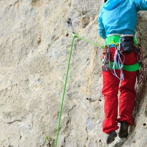 20M Corde De Sécurité d'escalade Extérieure Anti-déchirures Alpinisme Sauvetage Corde,12mm de diamètre Corde pour Le Randonnée Vert