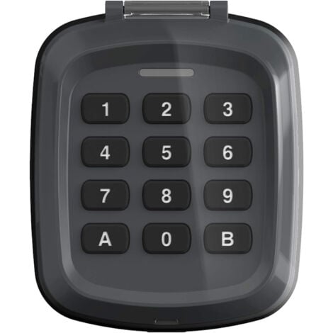 Clavier Ã€ Code - Pilote Les Motorisations Avidsen, Portée Radio : 80m Champ Libre, Clavier Ã€ 12 Touches, Garantie 2 Ans, Couleur : Gris, Compatible Gamme Avidsen - 114255