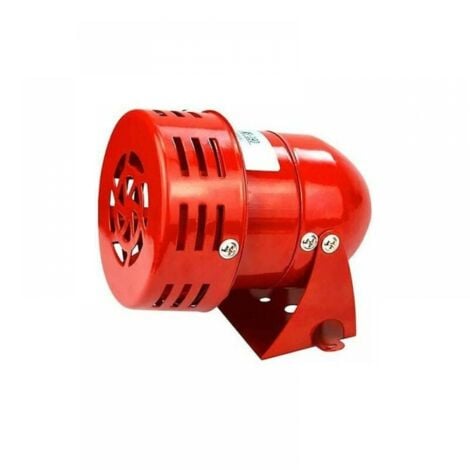 Sirène Alarme 220V Puissant à Exterieure, Sirene Alarme 120dB,Rouge Moteur Conduit Sirène Métal Corne Industrie Bateau Alarme