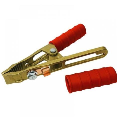 Kit 2 pinces pro(+ et -) en laiton de batterie ou de demarrage 250B,Pinces de demarrageou de batterie