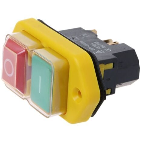 Interrupteur à Bouton-Poussoir 1PC KJD17B Interrupteur de Bouton 22 0V-240V 16A 5 Switch Power Tool -Pin