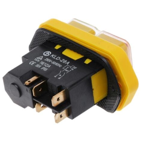 Interrupteur à Bouton-Poussoir 1PC KJD17B Interrupteur de Bouton 22 0V-240V 16A 5 Switch Power Tool -Pin