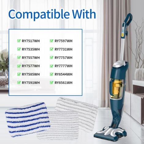 6 Pièces Lingettes ZR850002 pour Rowenta Clean & Steam ZR850002 ZR005801 ZR005804 Tampons Lavable en Microfibre pour Rowenta RY7xxx RY8xxx
