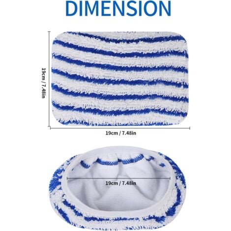 6 Pièces Lingettes ZR850002 pour Rowenta Clean & Steam ZR850002 ZR005801 ZR005804 Tampons Lavable en Microfibre pour Rowenta RY7xxx RY8xxx