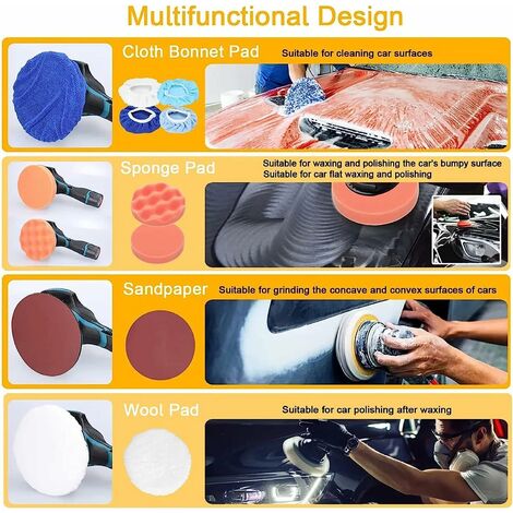 Lucidatrici, lucidatrice per auto senza fili da 6 pollici, lucidatrice  elettrica a 6 velocità con attacco