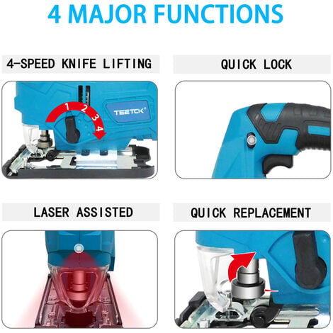 Seghetti alternativi,Compatibile con la batteria Makita 18V LXT