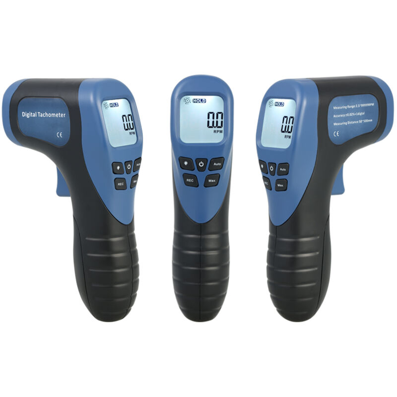 Tachymètre Numérique 2 En 1 Avec Et Sans Contact - Mesure 3-19999 Tr/min - Pour Moteurs, Ventilateurs - 10