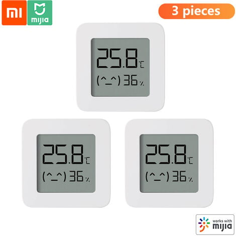 Compteur de température et d'humidité Mijia BT 2 Blanc 3 pcs