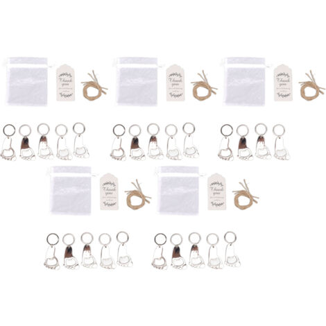 MOVINPE Lot De 40 Porte-clés En Organza Avec étiquettes De Remerciement Cadeaux Dinvites Pour Fete Prenatale Fete Prenuptiale Mariage Fete Remise De Diplome