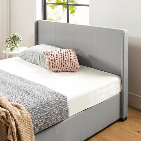 Grey Double Ottoman Storage Bed Frame 135x190 Cm ZINUS