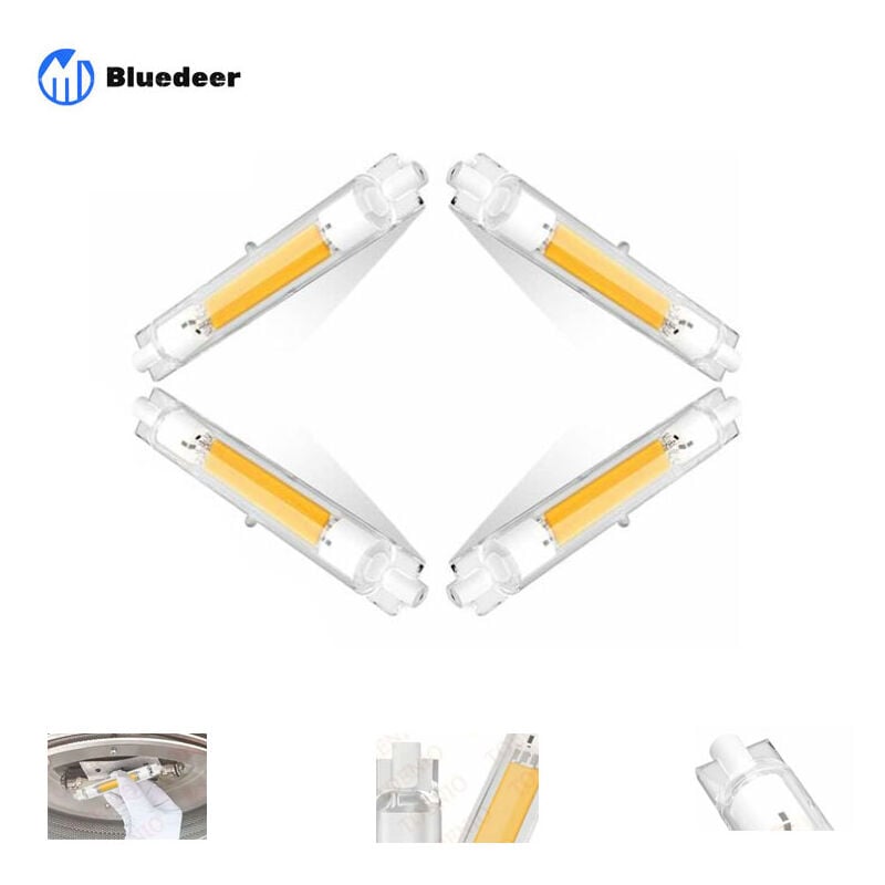 4pcs R7S 118mm LED bulb 30w Dimmable, Warm white 3000k, no flickering