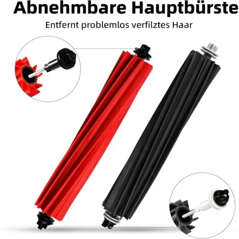 Ensemble de 17 accessoires pour robots aspirateurs Roborock S8 / S8+ comprenant 2 brosses principales, 4 chiffons de nettoyage, 4 filtres, 6 brosses latérales, 1 brosse de nettoyage