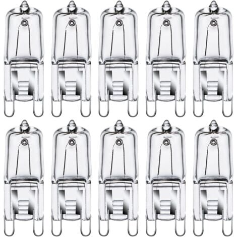 G9 Ampoules Halogènes G9 33W (34W) Ampoules Capsule G9 230V 2800K Blanc Chaud à Intensité Variable 10 Pack