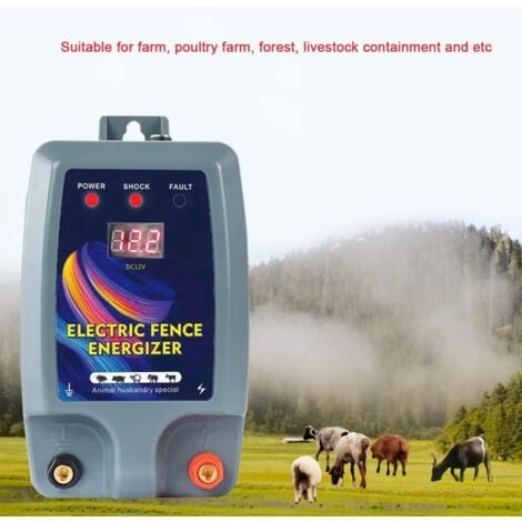 Kit de clôture électrique, Clôture électrique pour bétail, animaux, électrificateur de clôture, haute puissance, 3 modes d'alimentation pour élevage de volailles-toolive