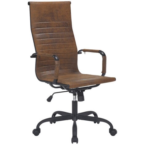 Achat Vinsetto Chaise de bureau fauteuil bureau massant pivotant hauteur  réglable tissu lin marron en gros