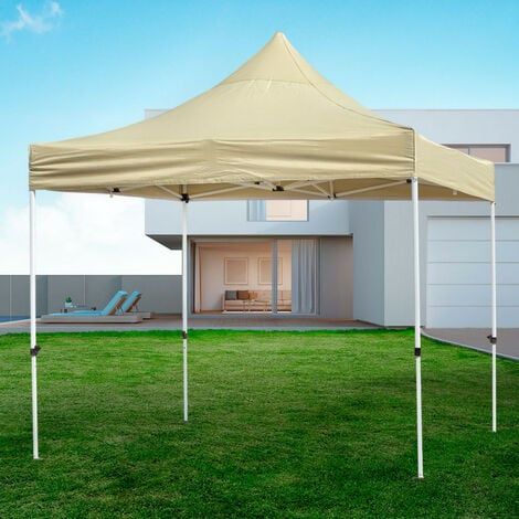 COBIZI Barnum Pliant 3x3 Tonnelle de Jardin 3x3m Tente de Jardin Pliante  pour Exterieur, Acier revêtu de Poudre Robuste, Imperméable avec 4 Côtés,  Tonnelle Barnum Tente pour Jardins, Camping, Plage : 