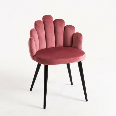 Lot de 4 chaises fauteuil salle à manger velours cuir synthétique bordeaux  olive ECD GERMANY Pas Cher 