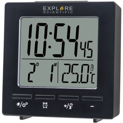 Explore Scientific RDC1005BLK Sveglia Digitale Nero