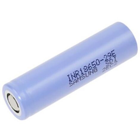 Samsung INR18650-29E Batteria ricaricabile speciale 18650 Flat Top, adatto alle alte temperature Li-Ion 3.6 V 2900 mAh