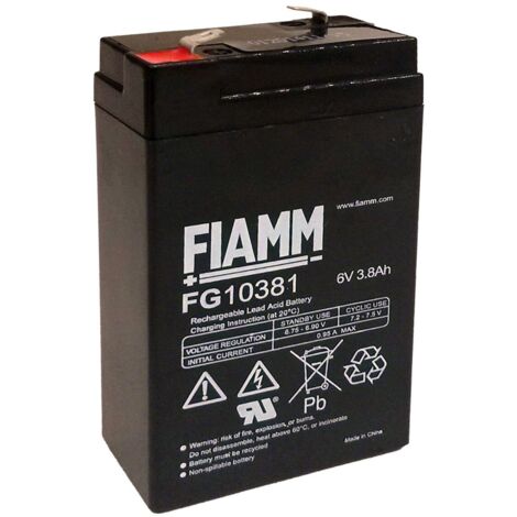 BATTERIA FIAMM FG10381 6V 3,8Ah
