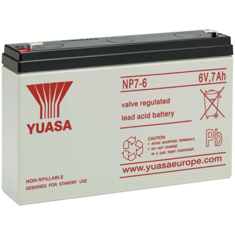 Batteria al piombo ermetica 6V 7Ah - Yuasa NP7-6