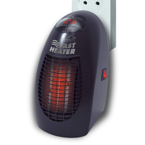 Schnellheizer - Fast Heater - Schwarz - Erwachsene - Digitaler LED-Bildschirm / Einstellbare Temperatur 400W